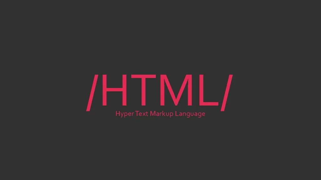 HTML language basics